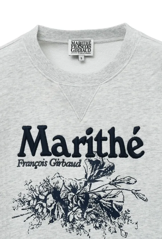 Marithe + Francois Girbaud  |[MARITHE]★ FLOWER OVERSIZED SWEATSHIRT