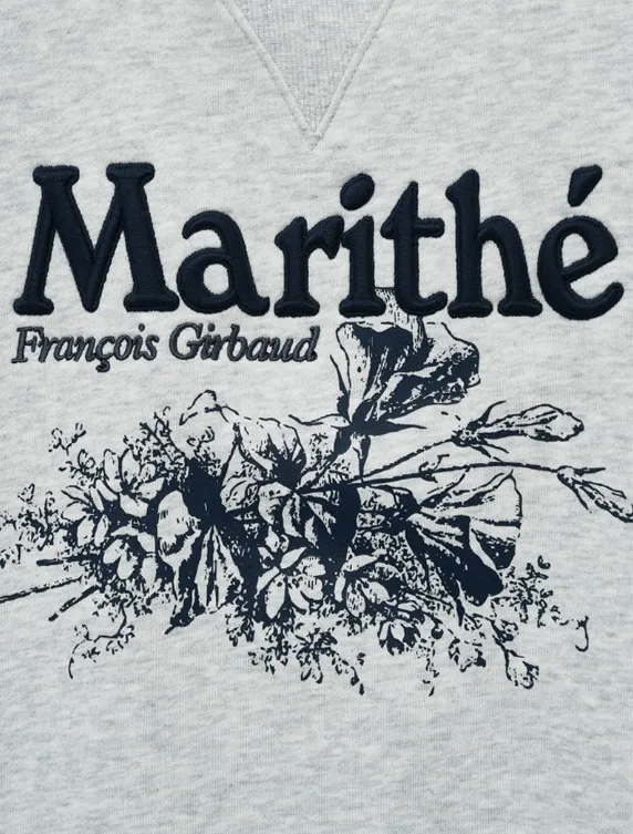 Marithe + Francois Girbaud  |[MARITHE]★ FLOWER OVERSIZED SWEATSHIRT