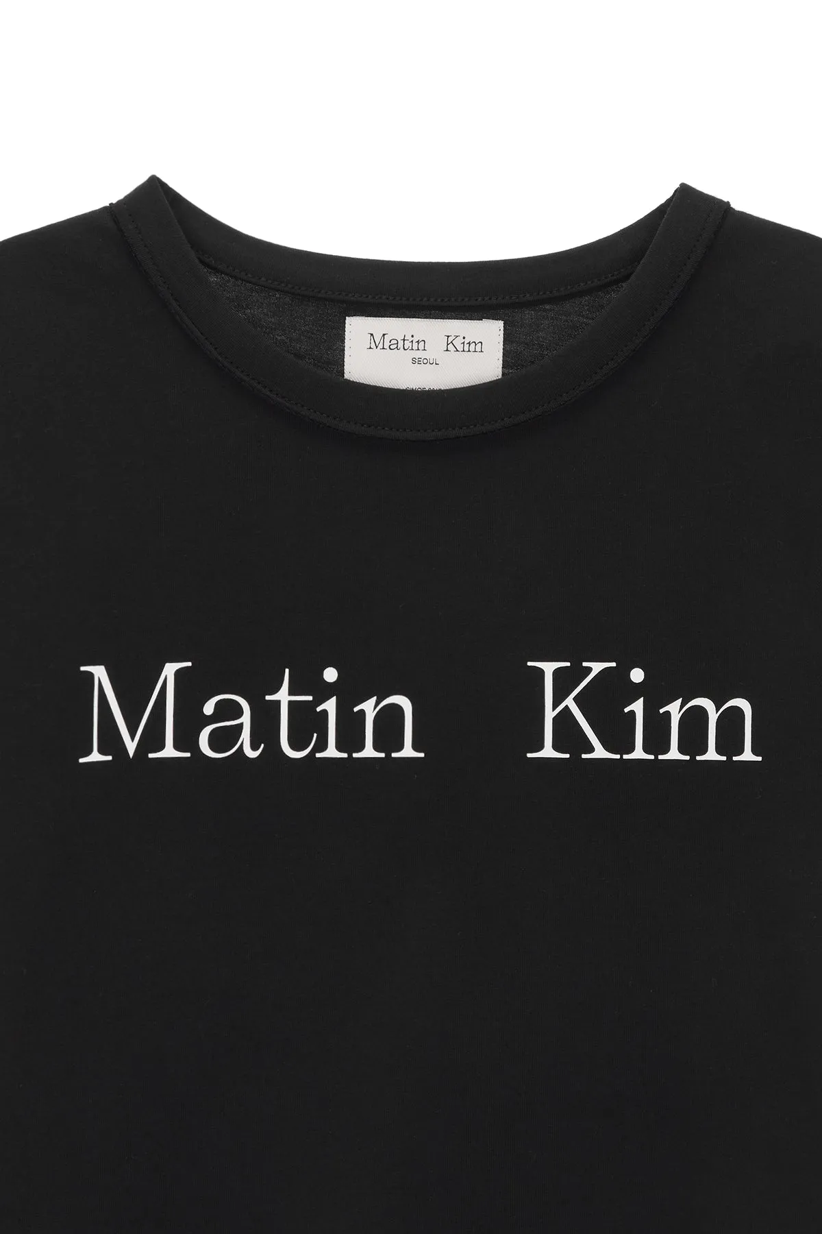 MATIN LOGO CROP TOP IN BLACK