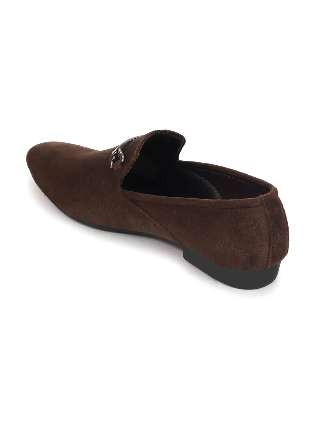 Men Brown Casual Velvet Slip-On Loafers