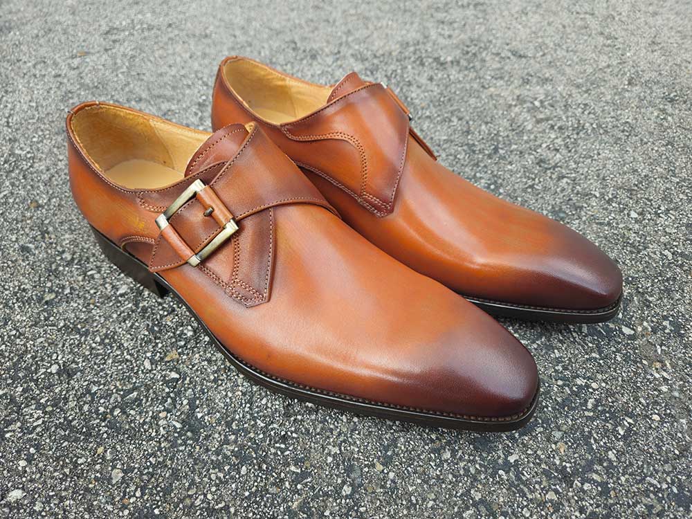 Monk Strap Buckle Leather Loafer