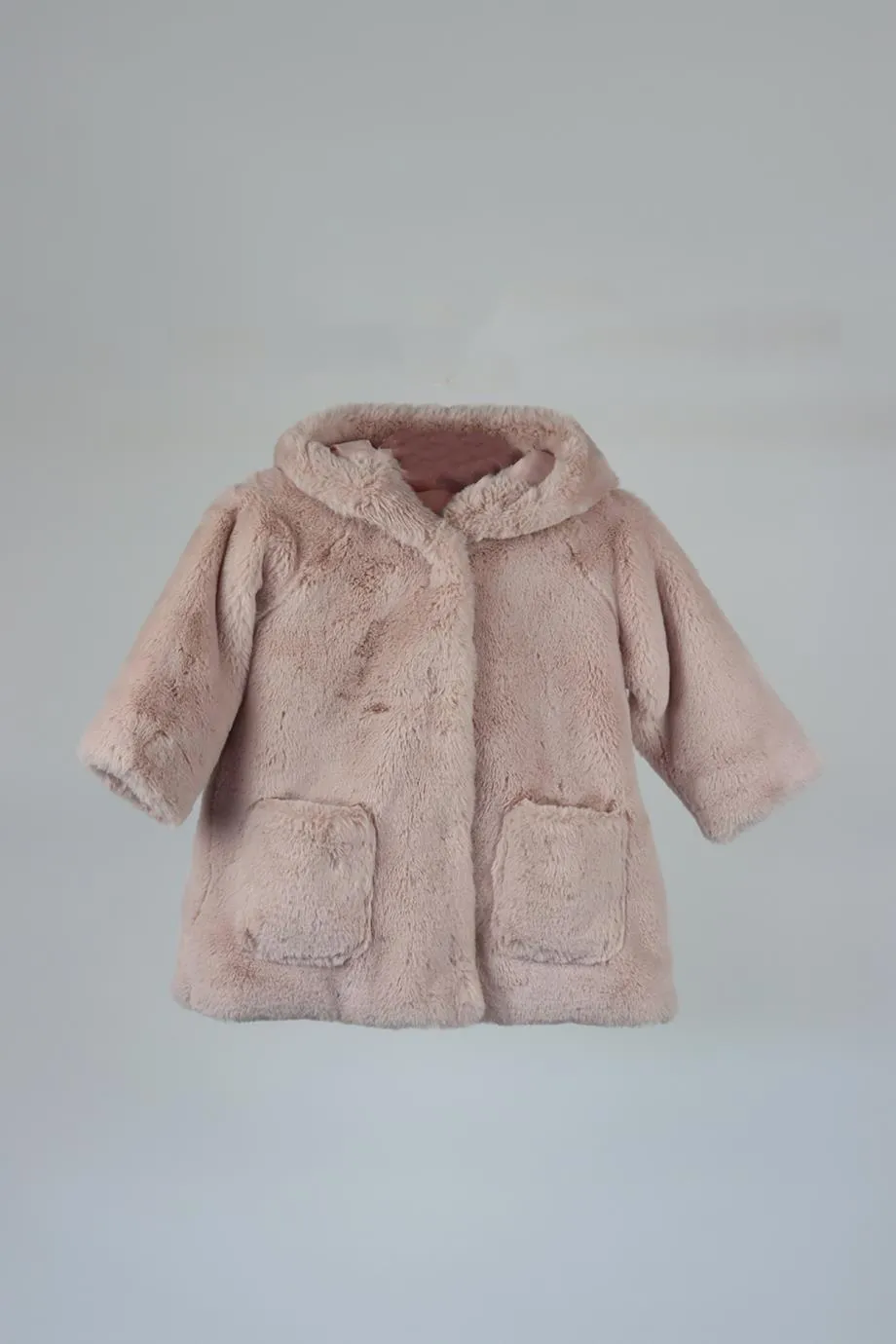 MONNALISA BABY GIRLS FAUX FUR COAT 18 MONTHS