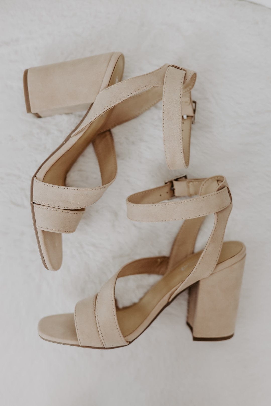 Nude Buckled Strap Heel