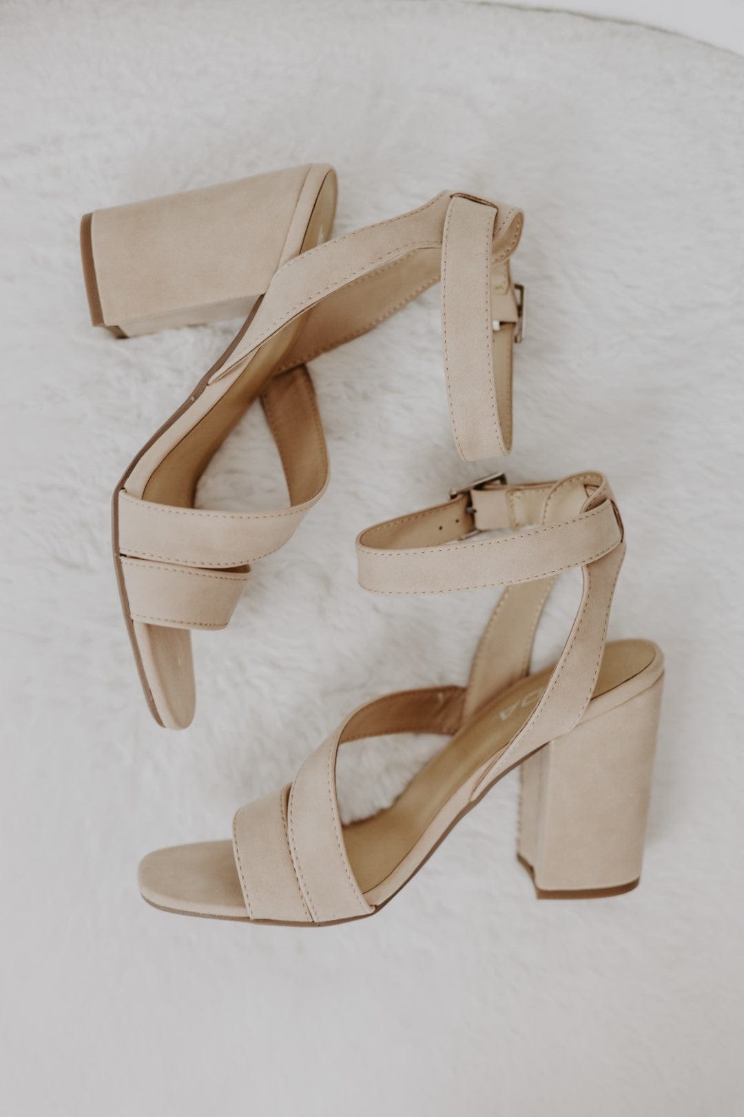 Nude Buckled Strap Heel