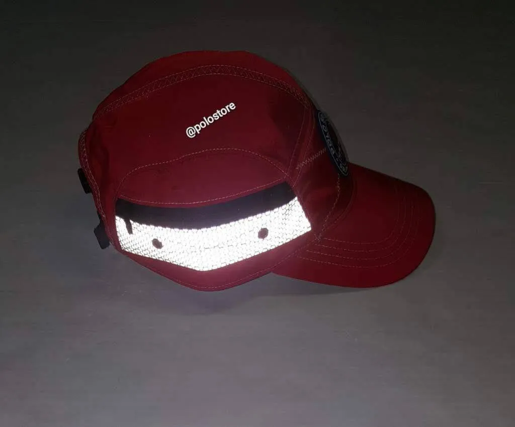 Nwt Polo Ralph Lauren Red 5 Panel Yacht P 12 M  Reflective Buckle Strap Hat