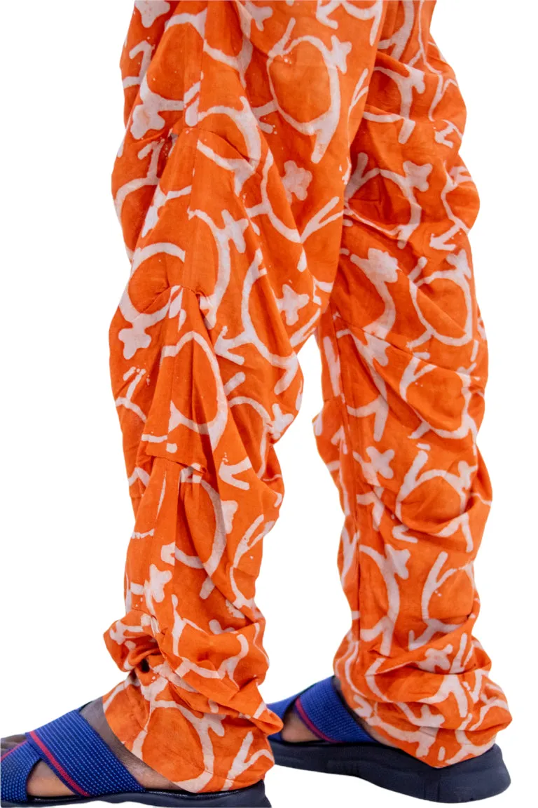 Oda Ruched Pant - Orange