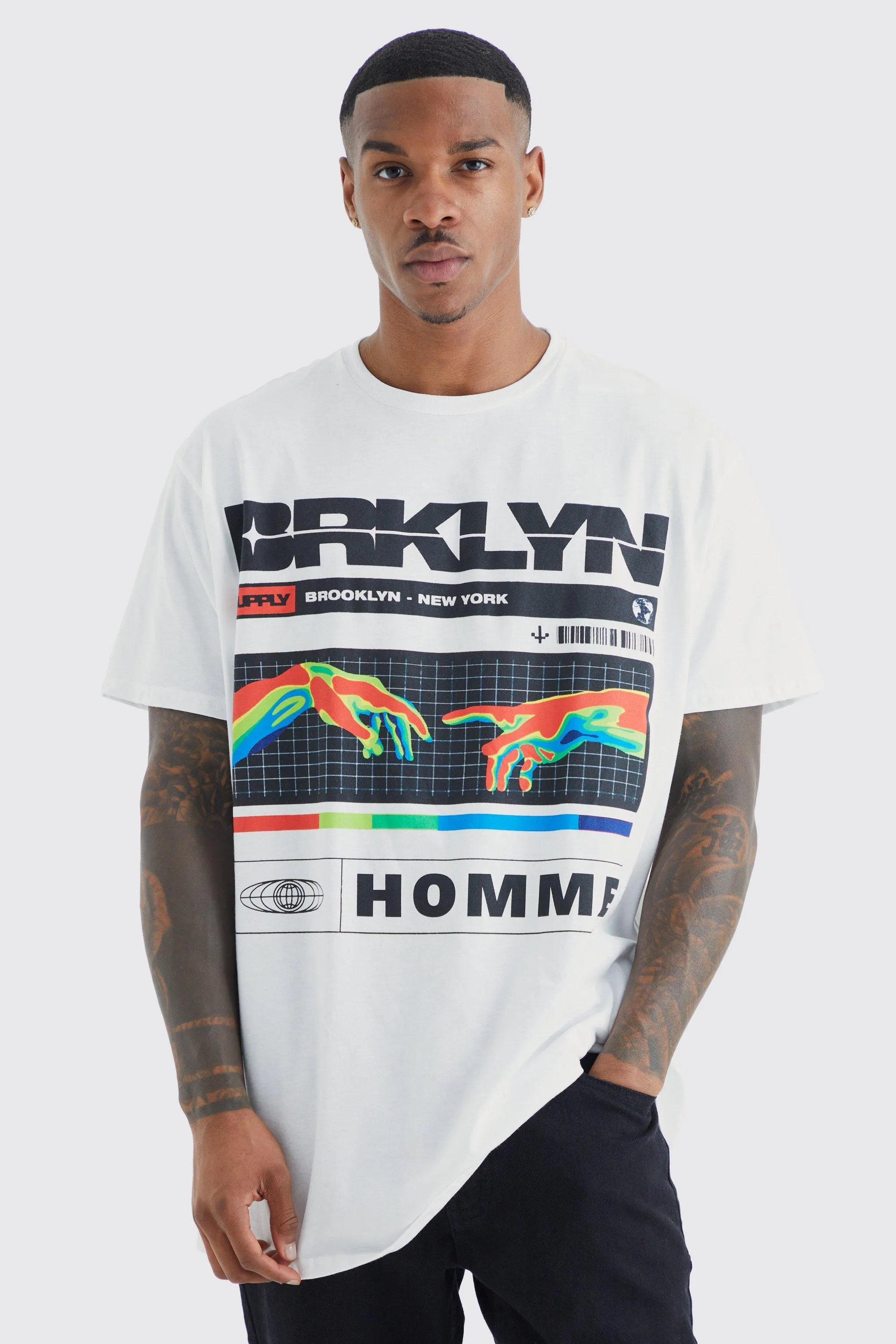 Oversized Brooklyn Graphic T-shirt | boohooMAN UK