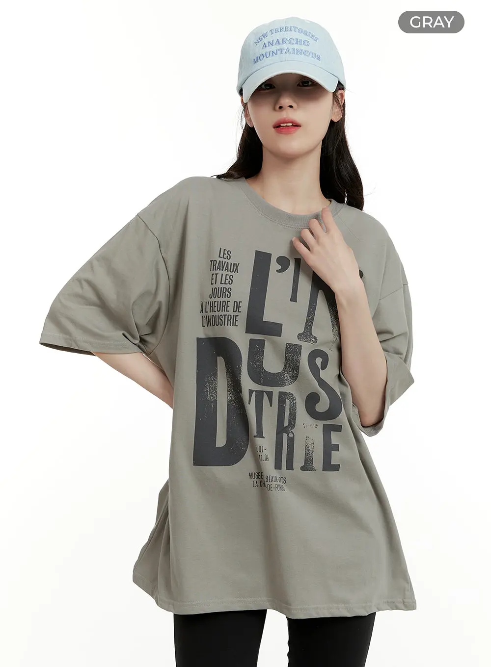 Oversized Cotton Graphic Tee OA405