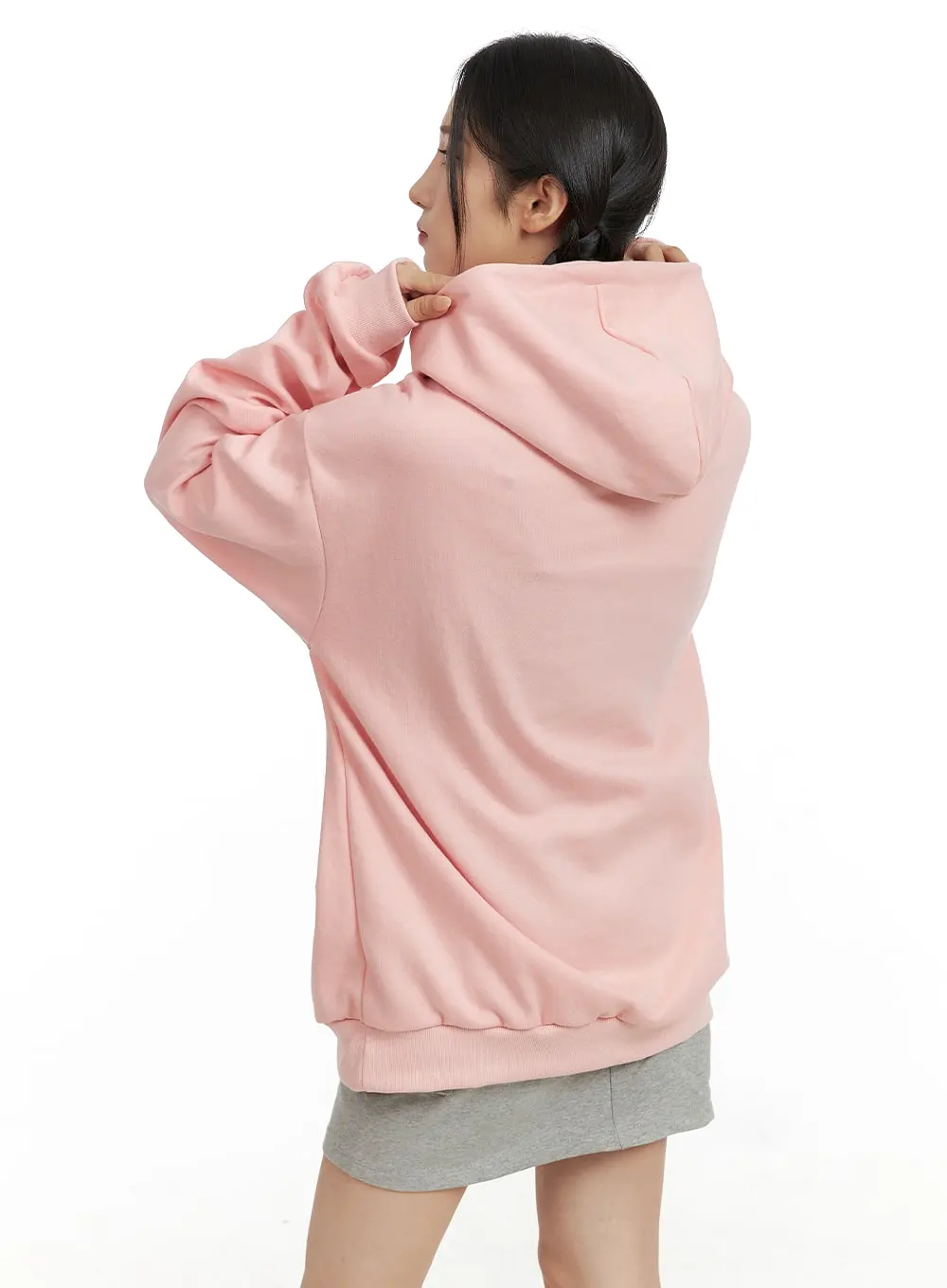 Oversized Graphic Hooded Sweatshirt CF415