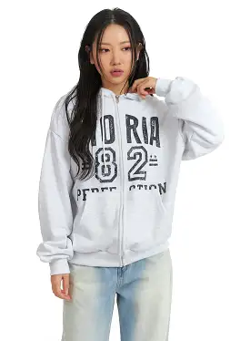 Oversized Graphic Hoodie Jacket CJ425