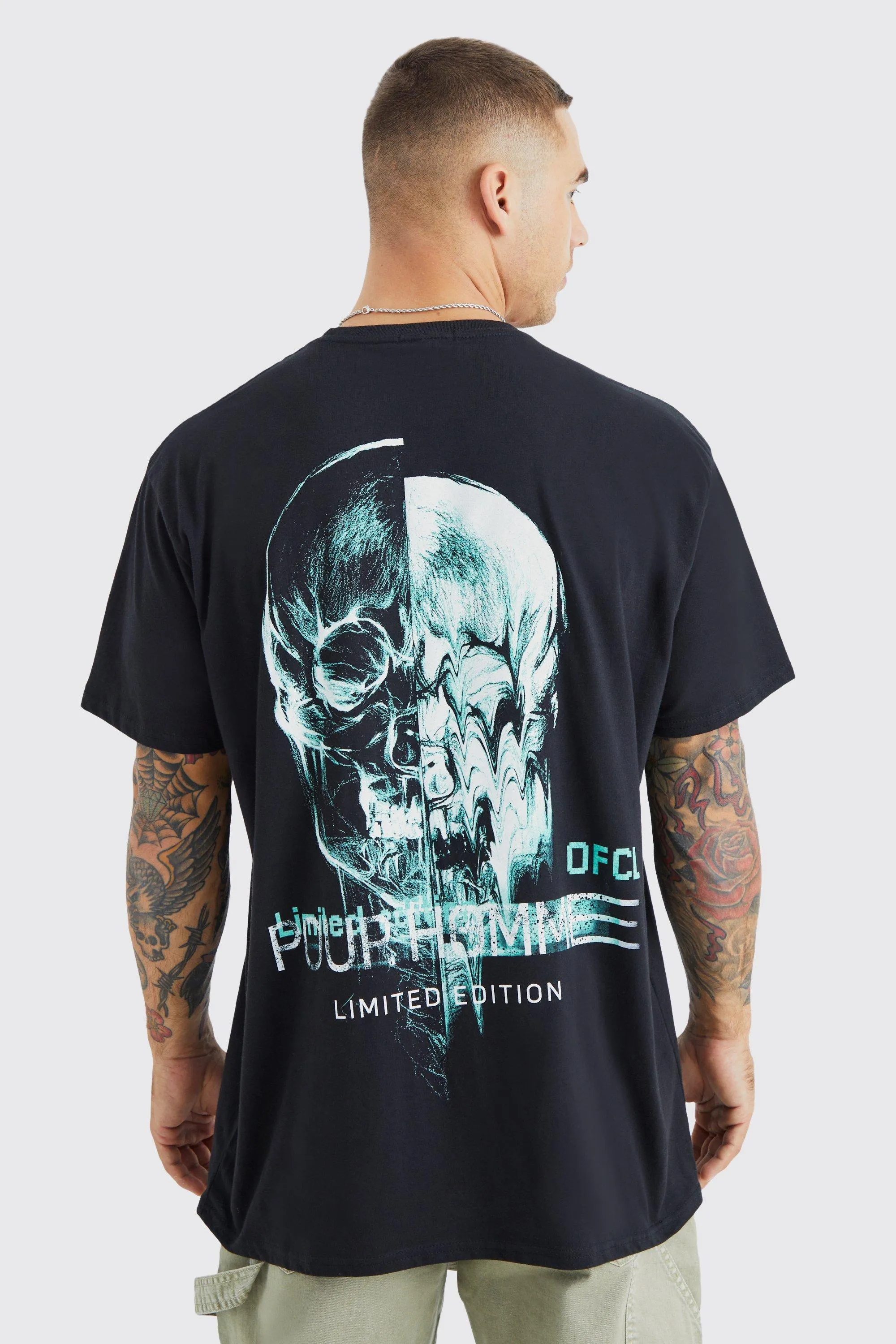 Oversized Graphic Skull T-shirt | boohooMAN UK