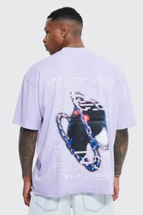 Oversized Large Back Graphic T-shirt | boohooMAN UK