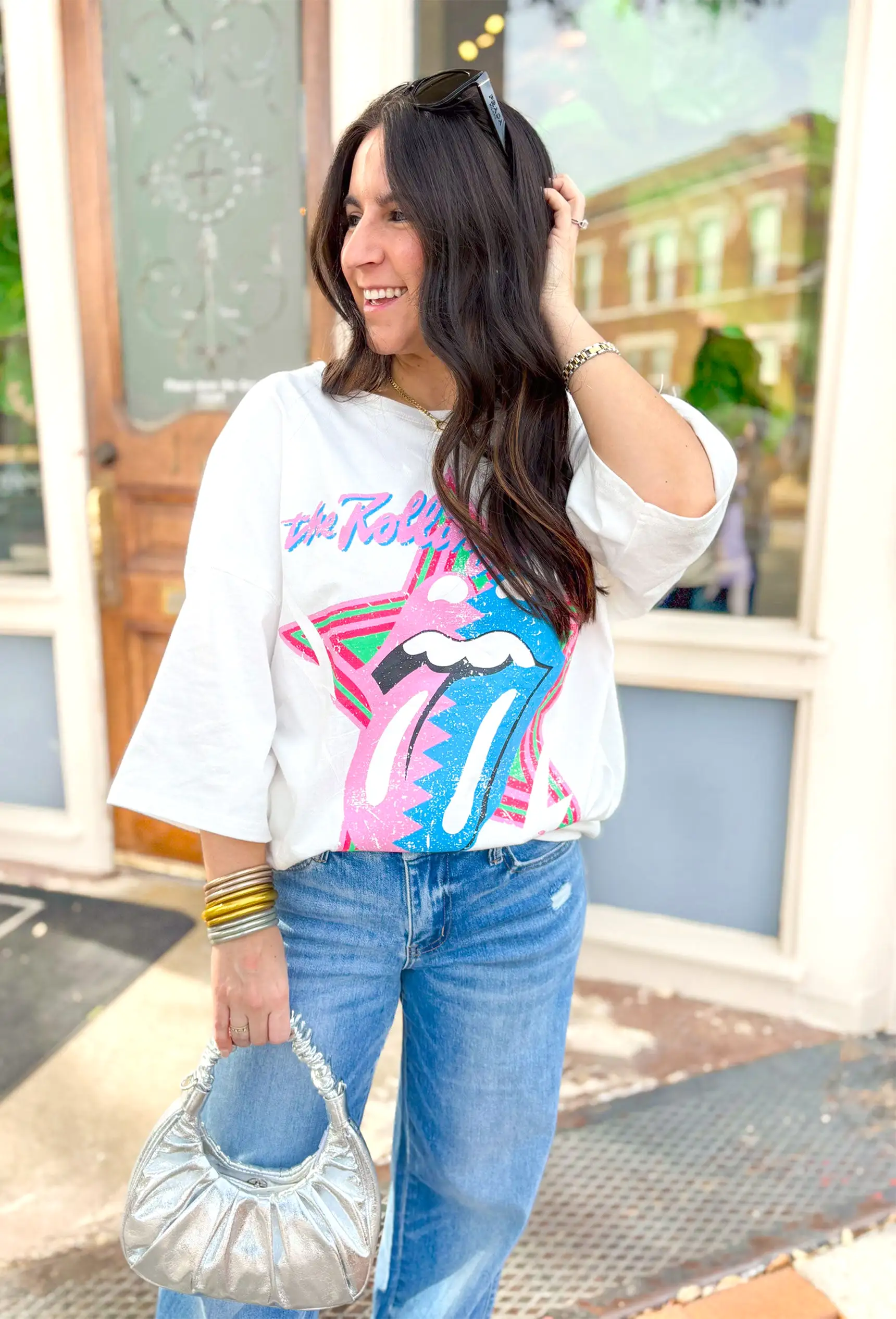 Oversized Rolling Stones Graphic Tee