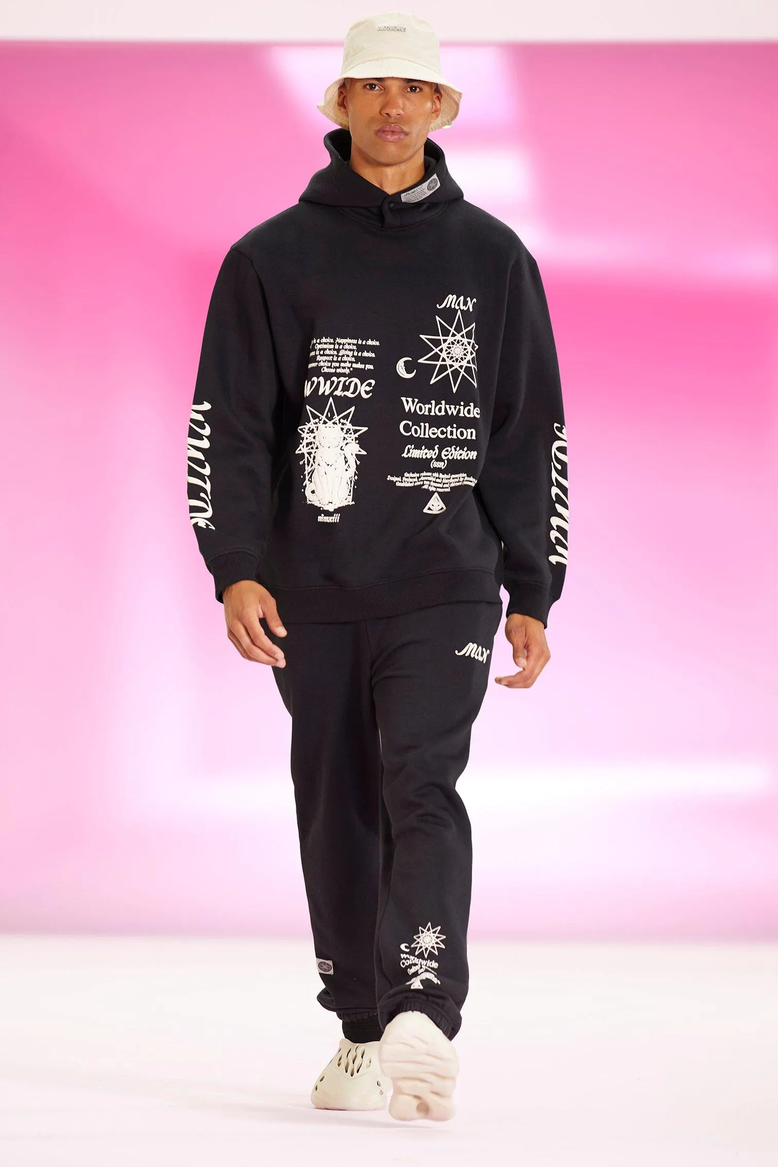 Oversized Tarot Graphic Hooded Tracksuit