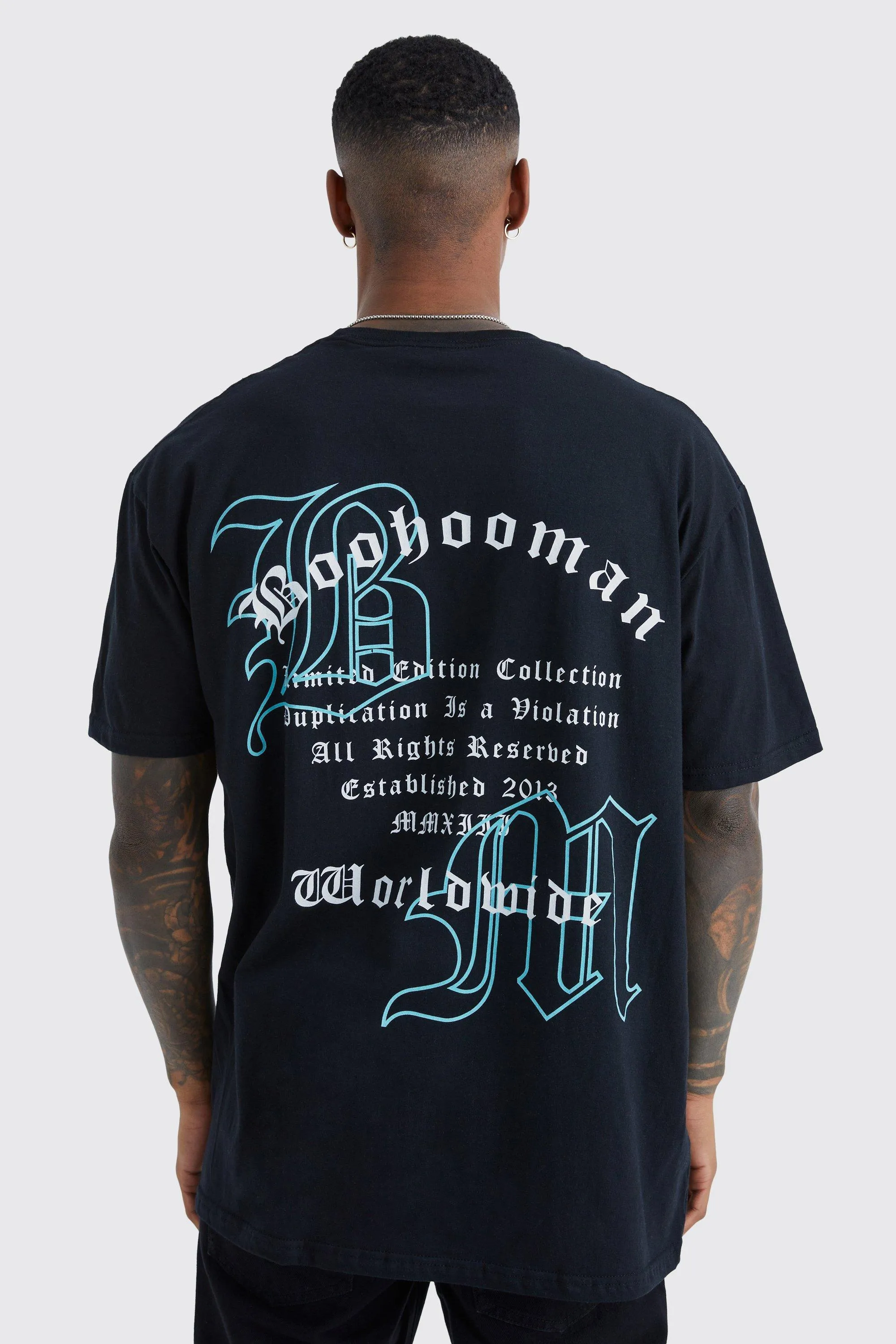 Oversized Worldwide Graphic T-shirt | boohooMAN UK