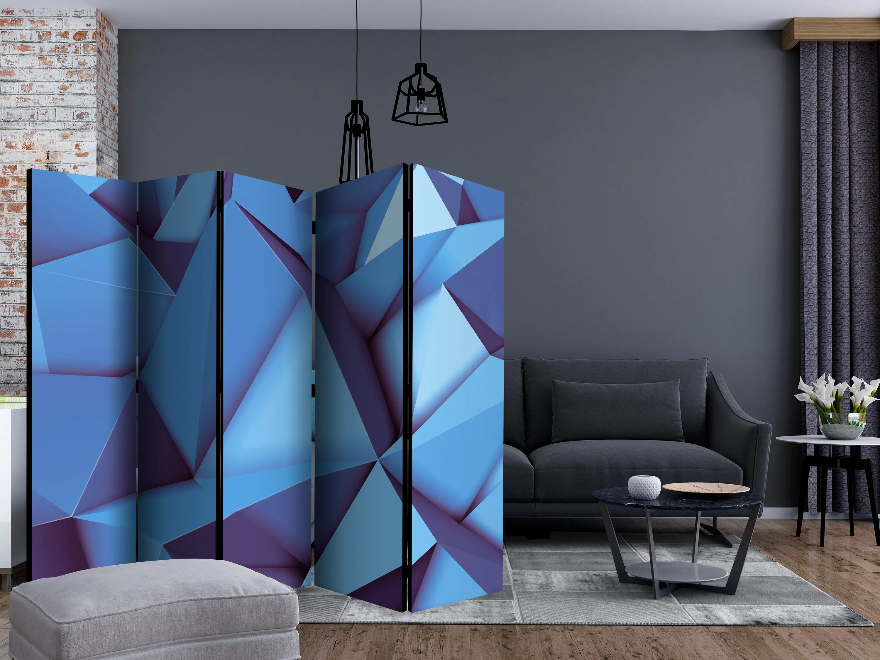 Paravento Royal Blue II [Room Dividers]