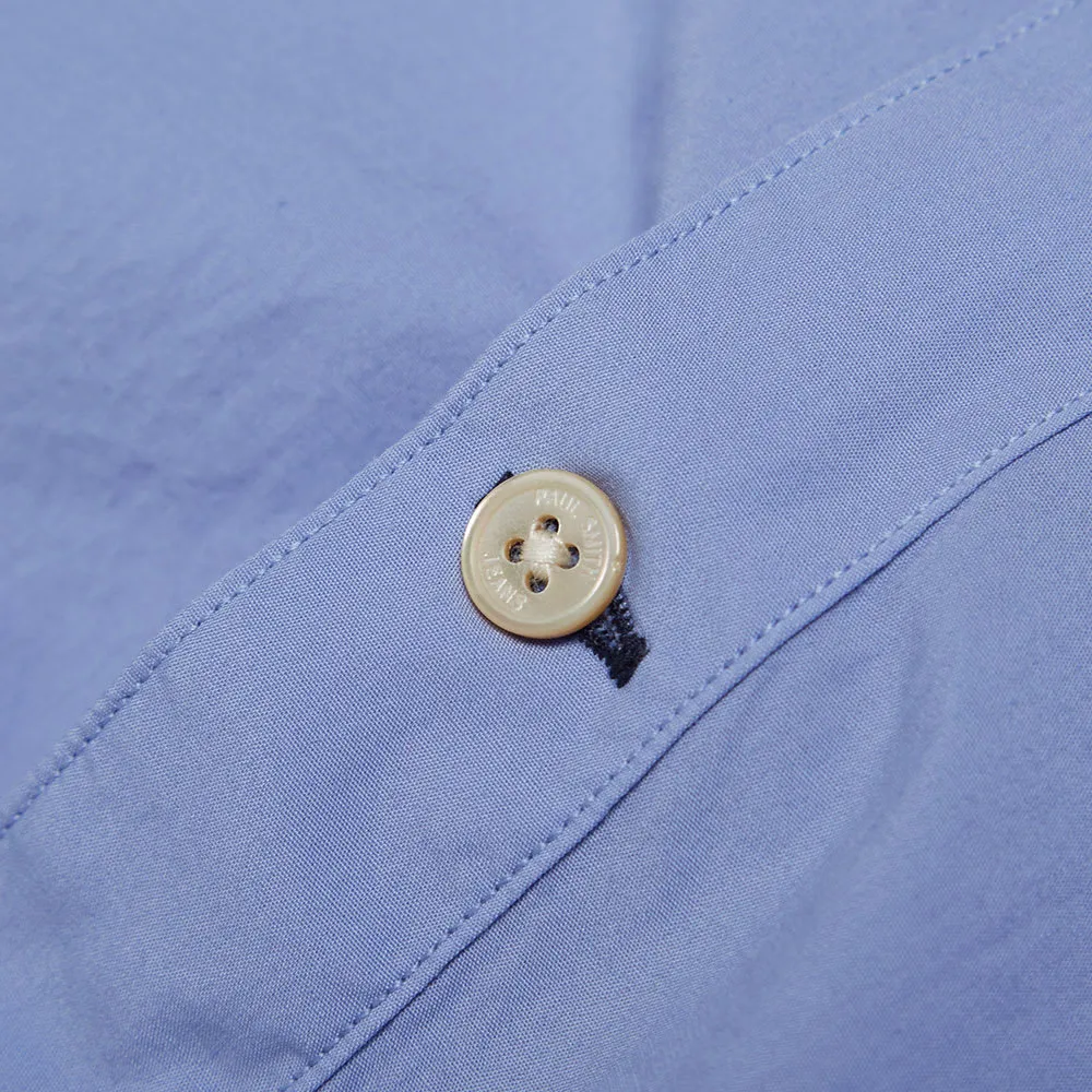 Paul Smith Garment Dyed Laser Cut Pocket ShirtBlue