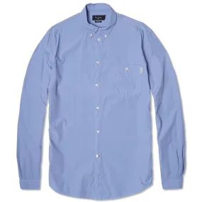 Paul Smith Garment Dyed Laser Cut Pocket ShirtBlue