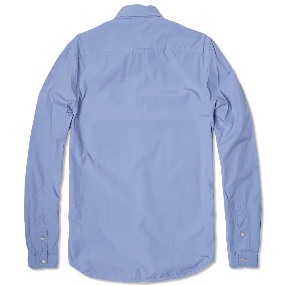 Paul Smith Garment Dyed Laser Cut Pocket ShirtBlue