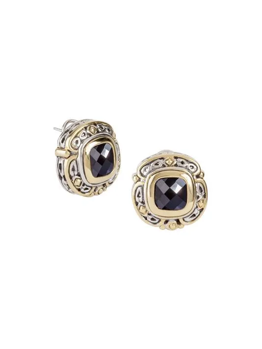 Pedras Collection Omega Clip Stud Earrings in Black by John Medeiros