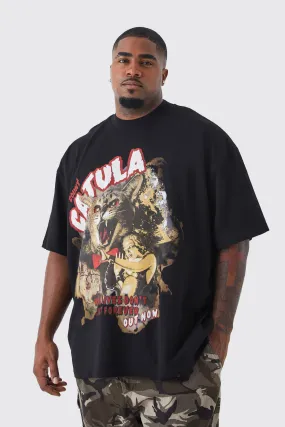 Plus Oversized Cataula Graphic T-shirt | boohooMAN UK