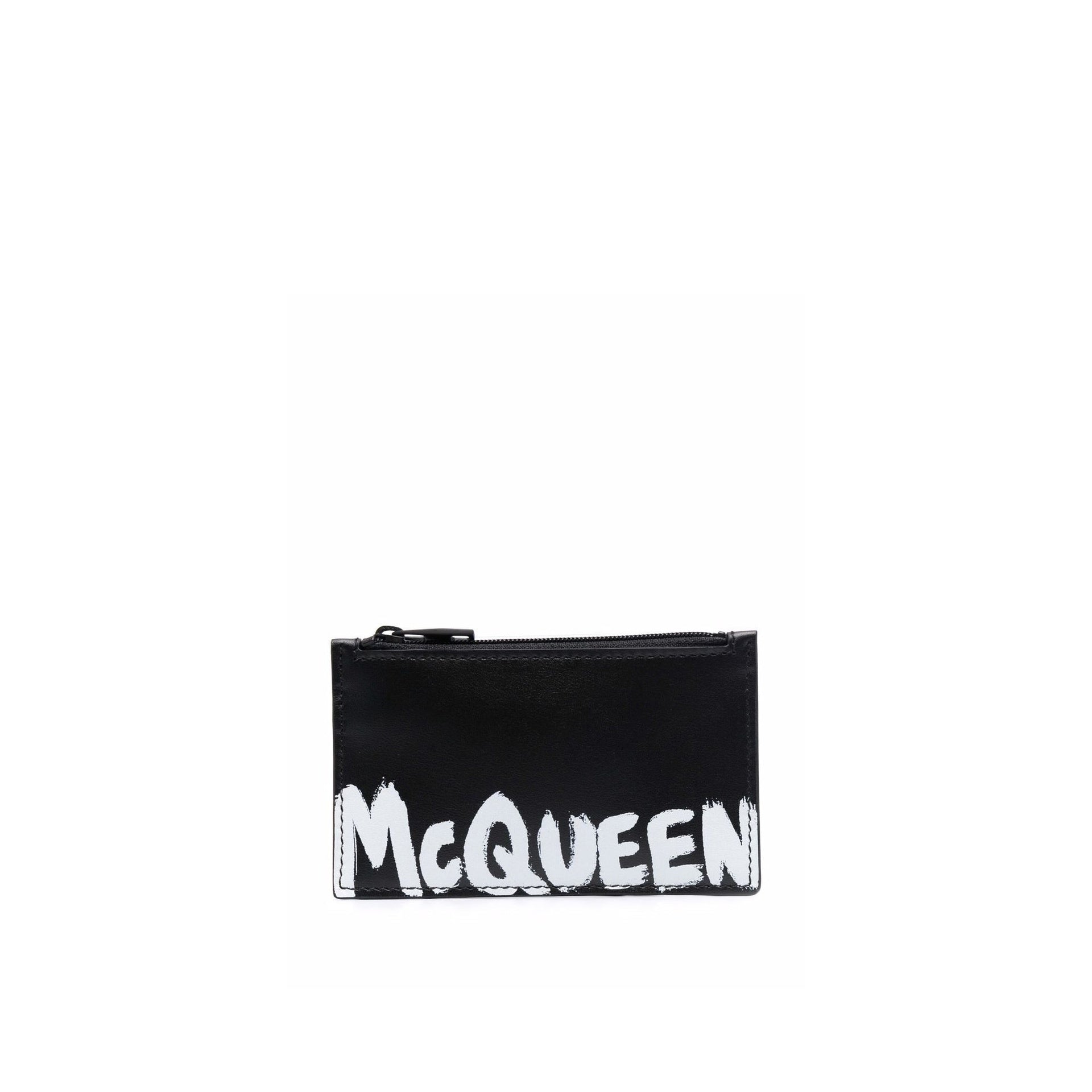 Portafoglio in pelle con logo Alexander Mcqueen