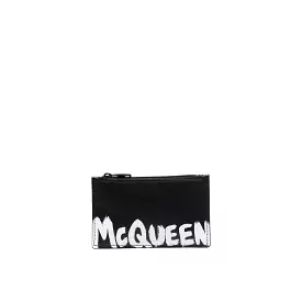 Portafoglio in pelle con logo Alexander Mcqueen