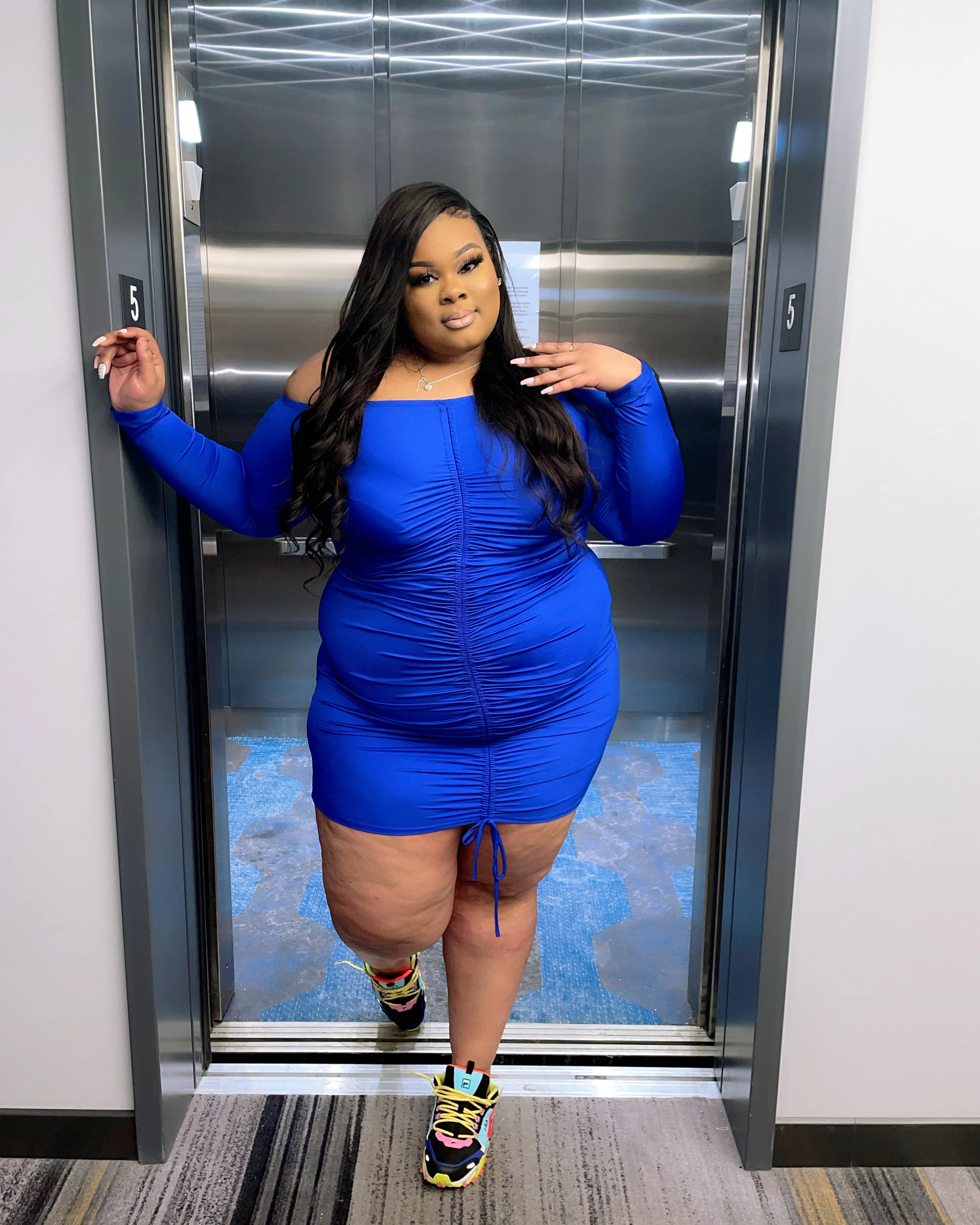 Royal Blue + Size Bodycon Dress