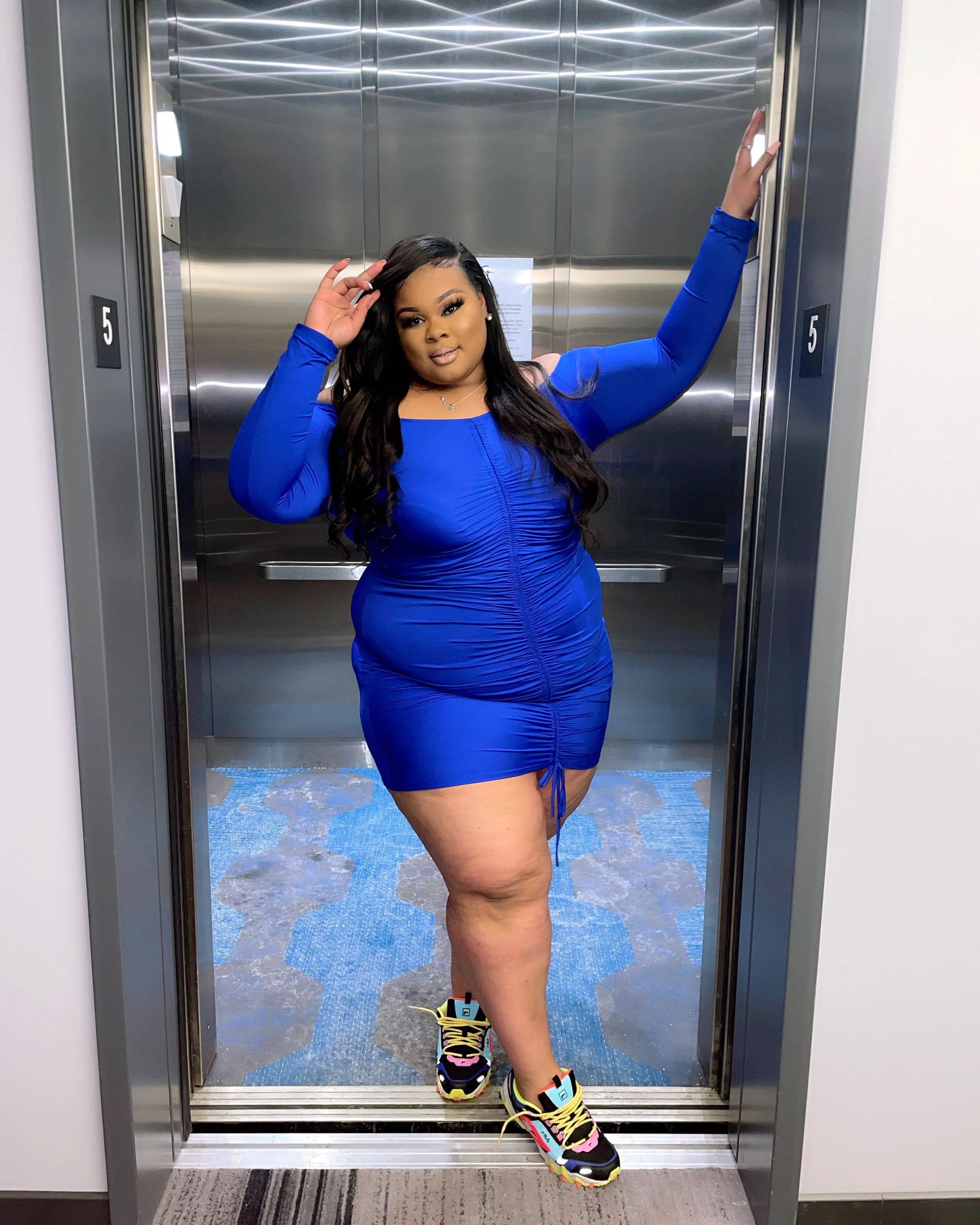 Royal Blue + Size Bodycon Dress