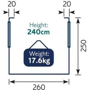 Royal Wessex Air Awning 260 - Blue + Free Storm Straps