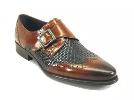 Single Monk Strap Woven Buckle Loafer