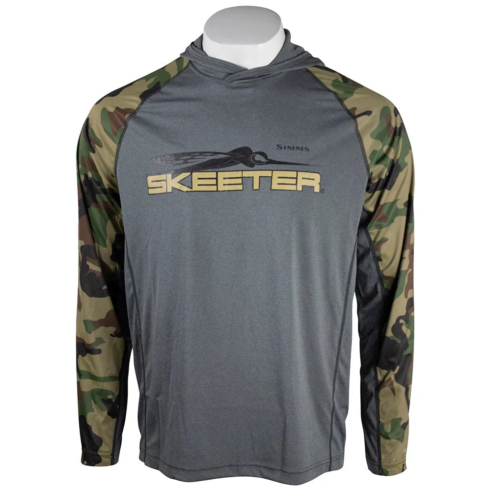 Skeeter Simms SolarFlex Hoody - Woodland Camo-Carbon