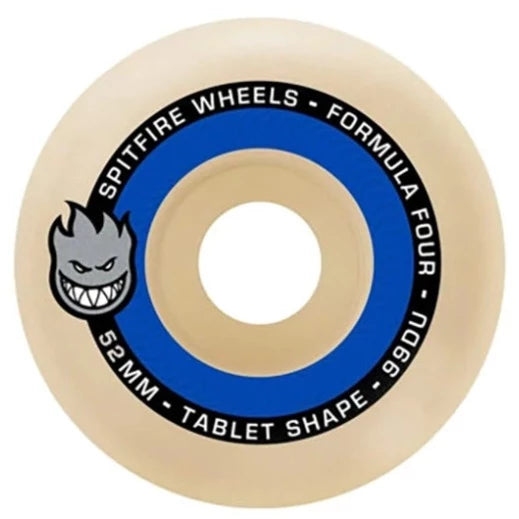 Spitfire Wheels Formula Four F4 99D Tablets Natural 52mm