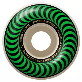 Spitfire Wheels Formula Four F4 Green Classic 101d 52mm