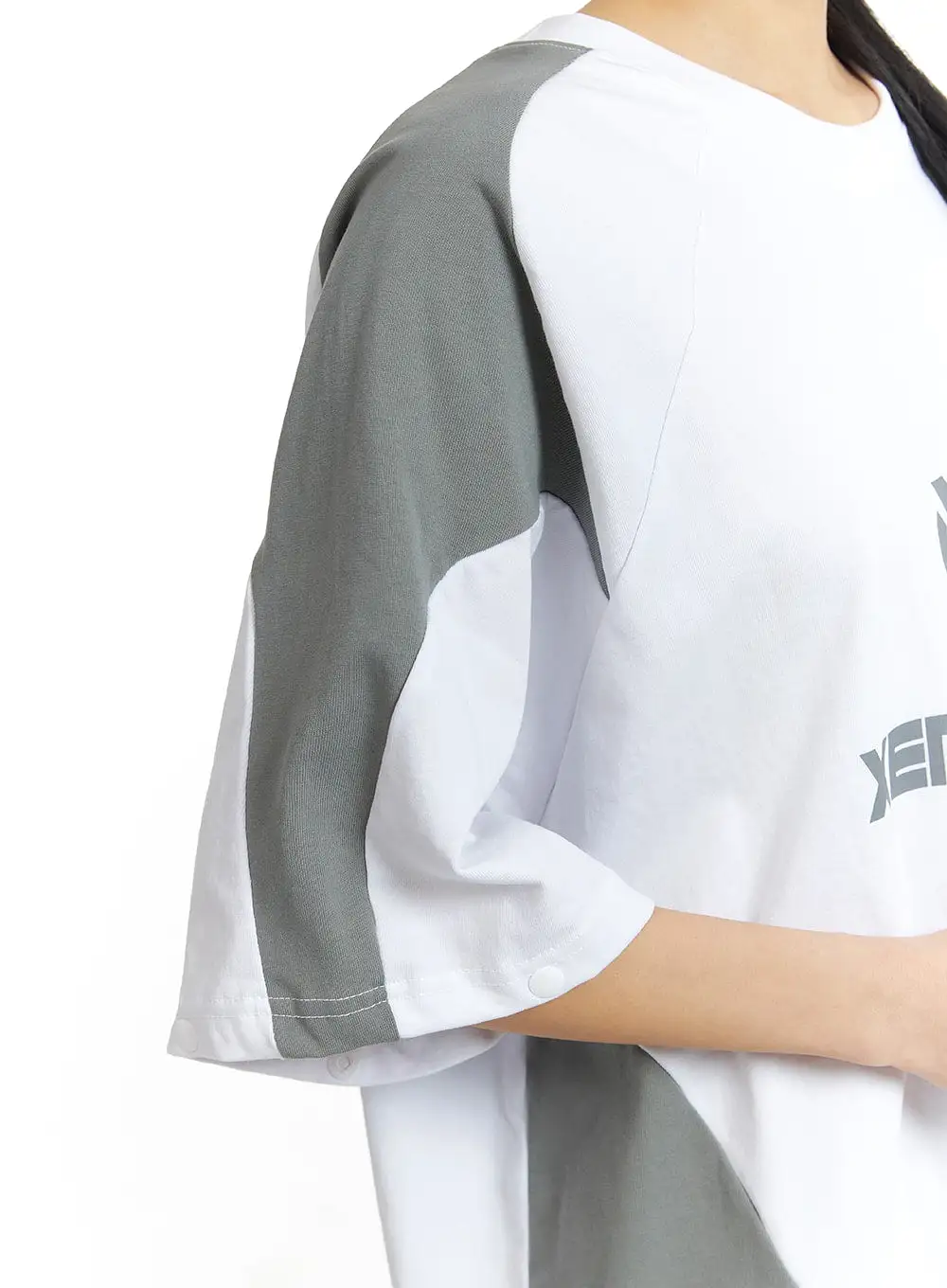 Sporty Two-Tone Oversized Sweatshirt CM407