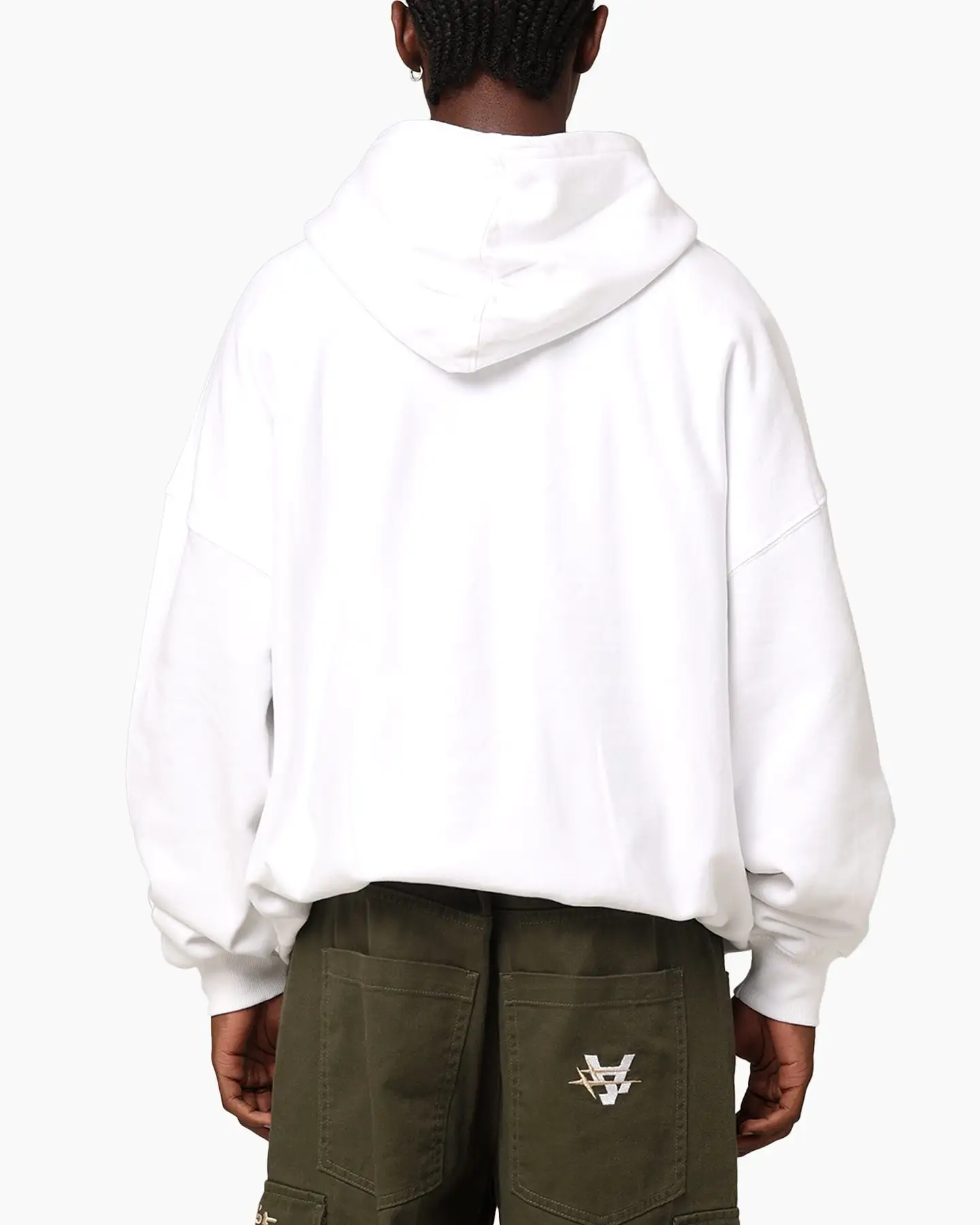 The Anti Order Logo Boxy Hoodie White