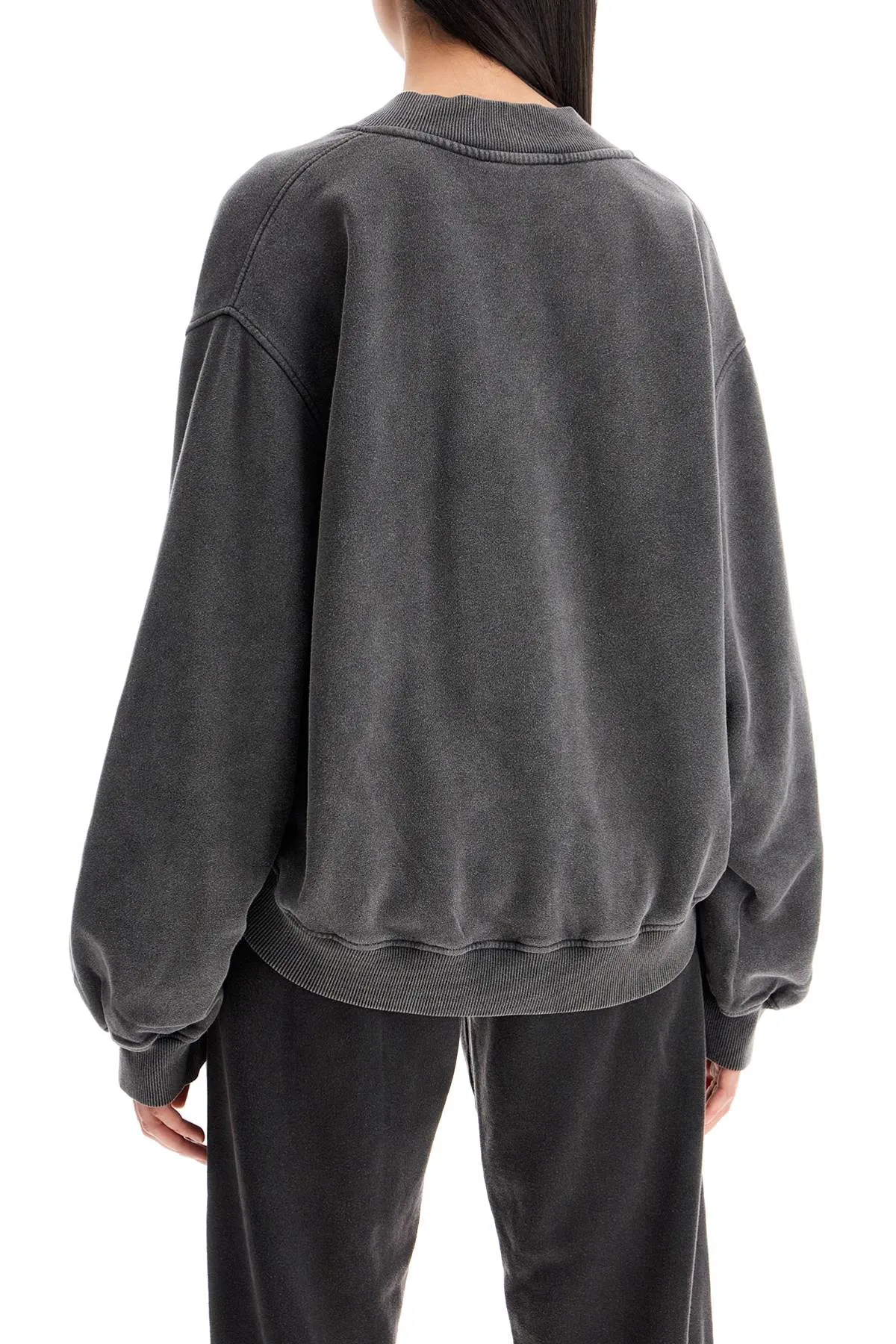 The Attico oversized V Neck Sweatshirt   Grey