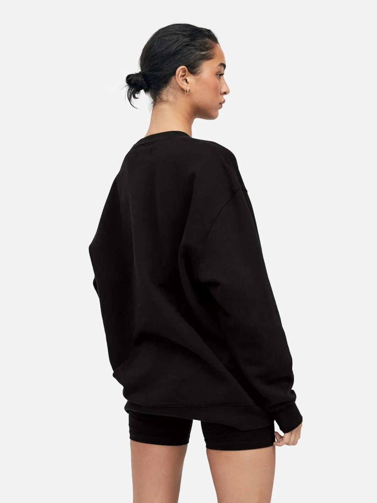 the Label Organic Fleece Oversized Sweatshirt - Black