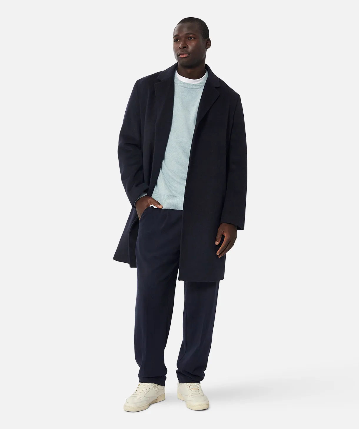 The Mayfield Wool Blend Coat - Dark Navy