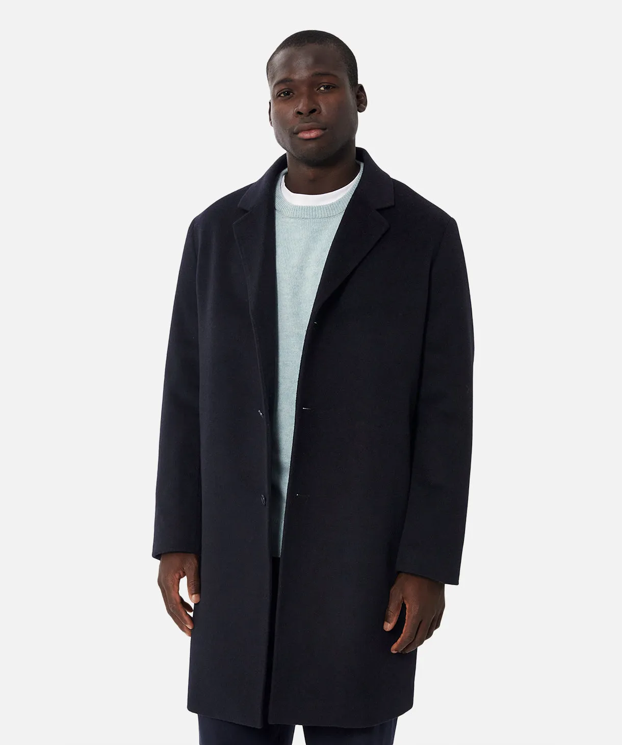 The Mayfield Wool Blend Coat - Dark Navy