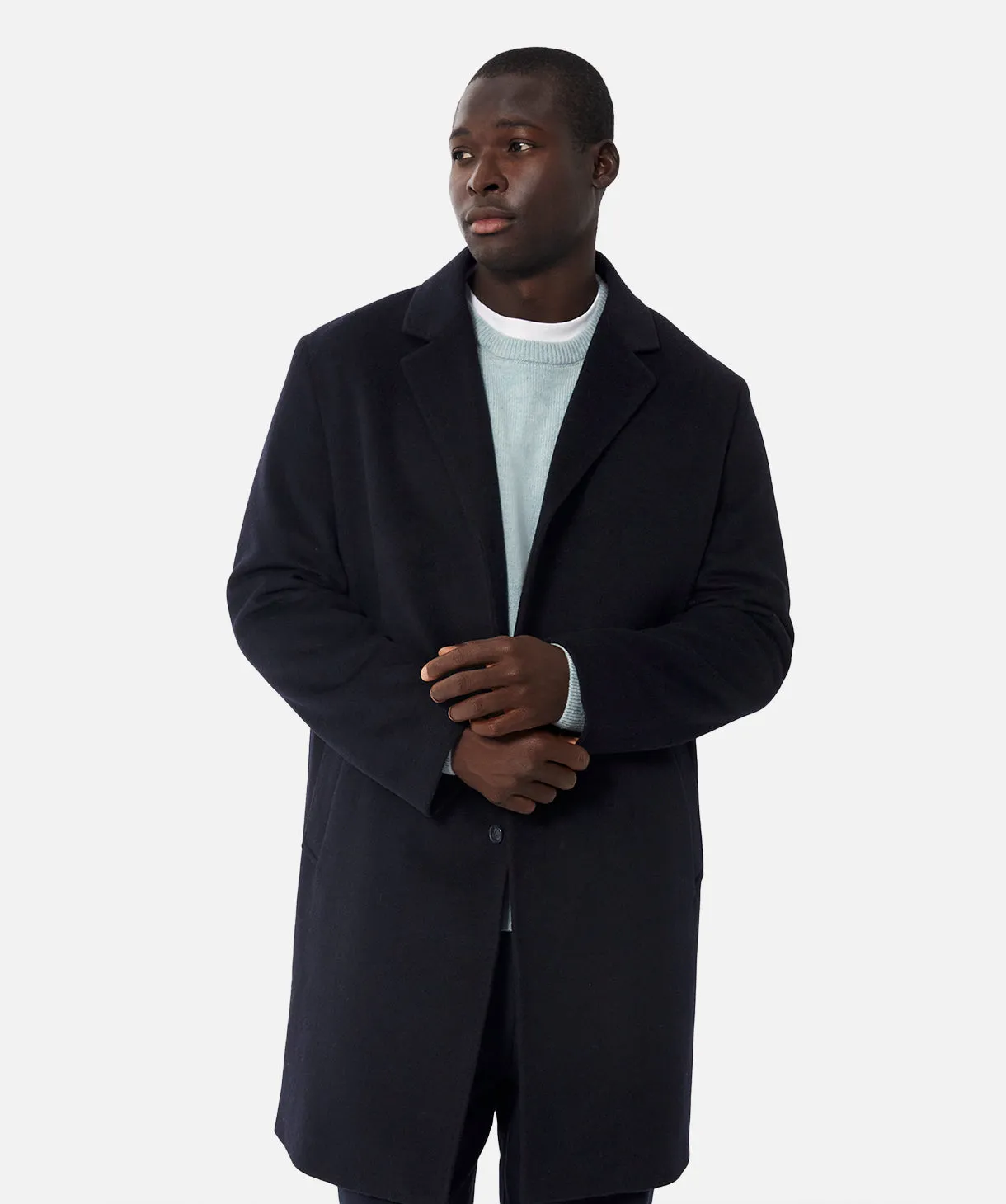 The Mayfield Wool Blend Coat - Dark Navy