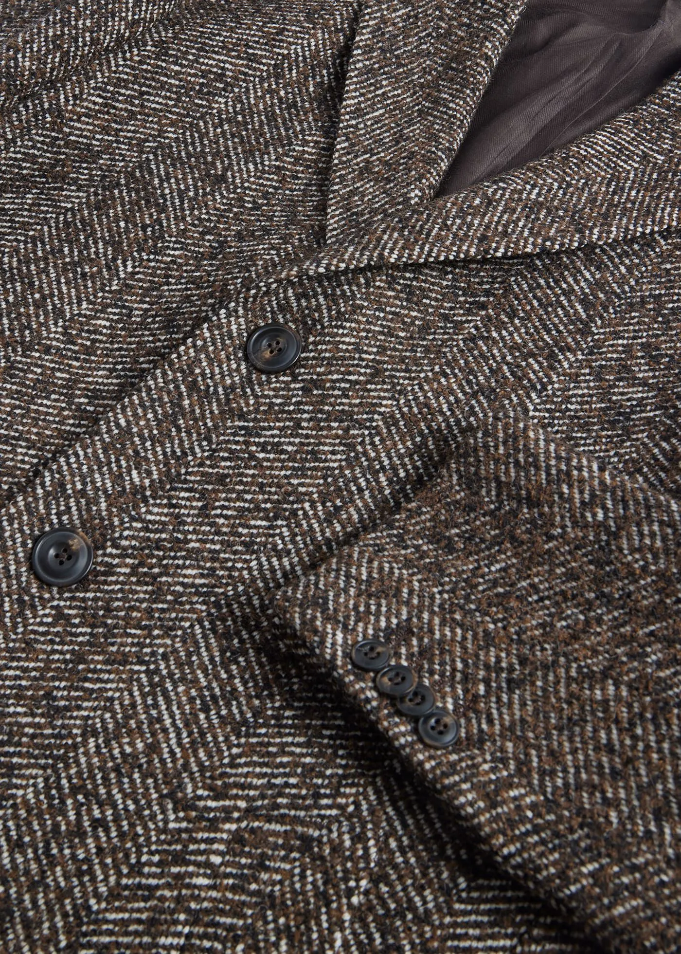 Tweed Single Breasted Coat