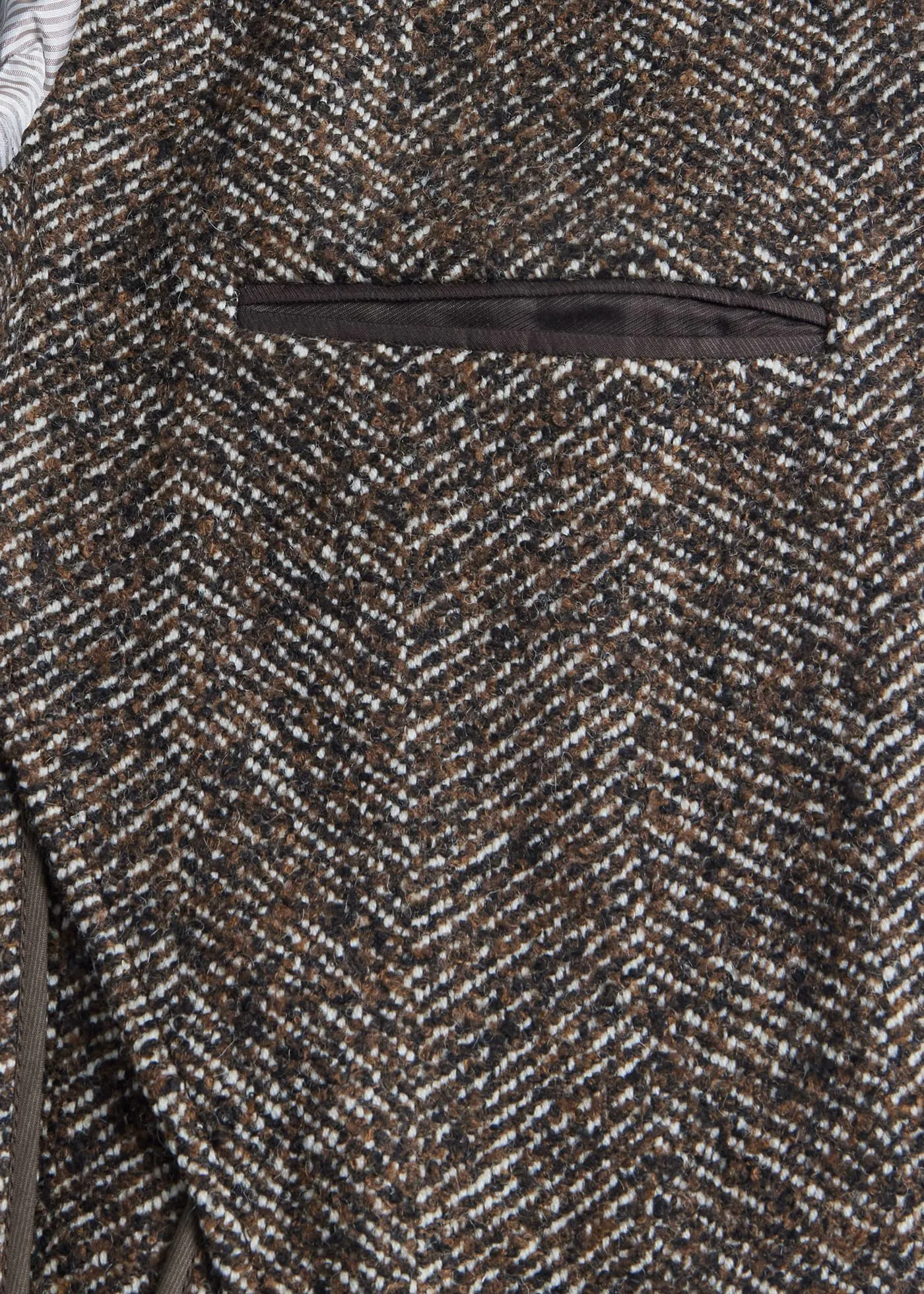 Tweed Single Breasted Coat