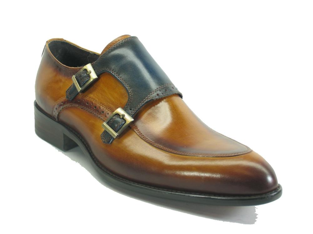 Two Tone Monk Strap Buckle Loafer