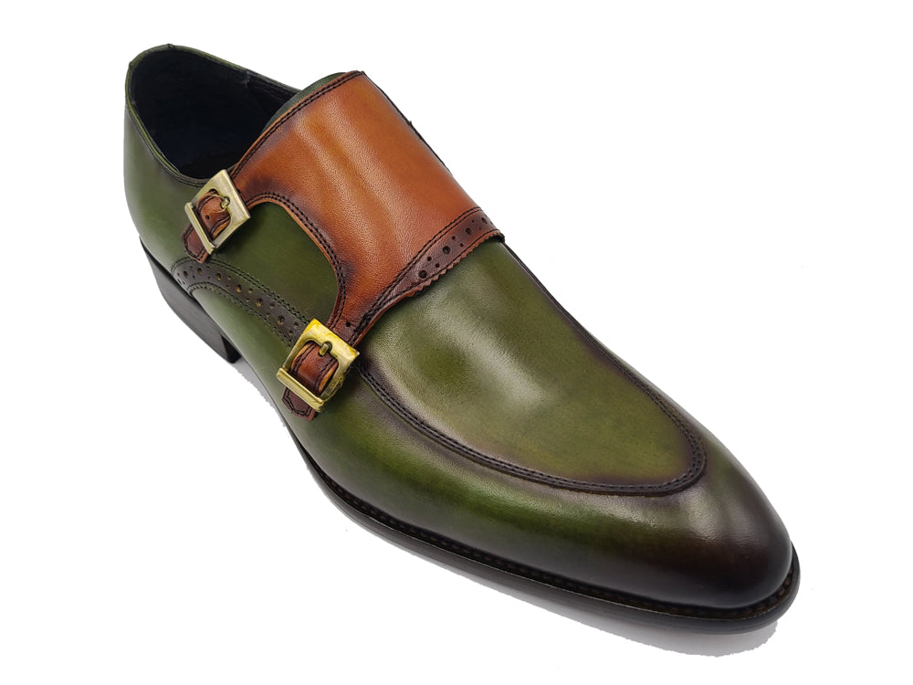 Two Tone Monk Strap Buckle Loafer