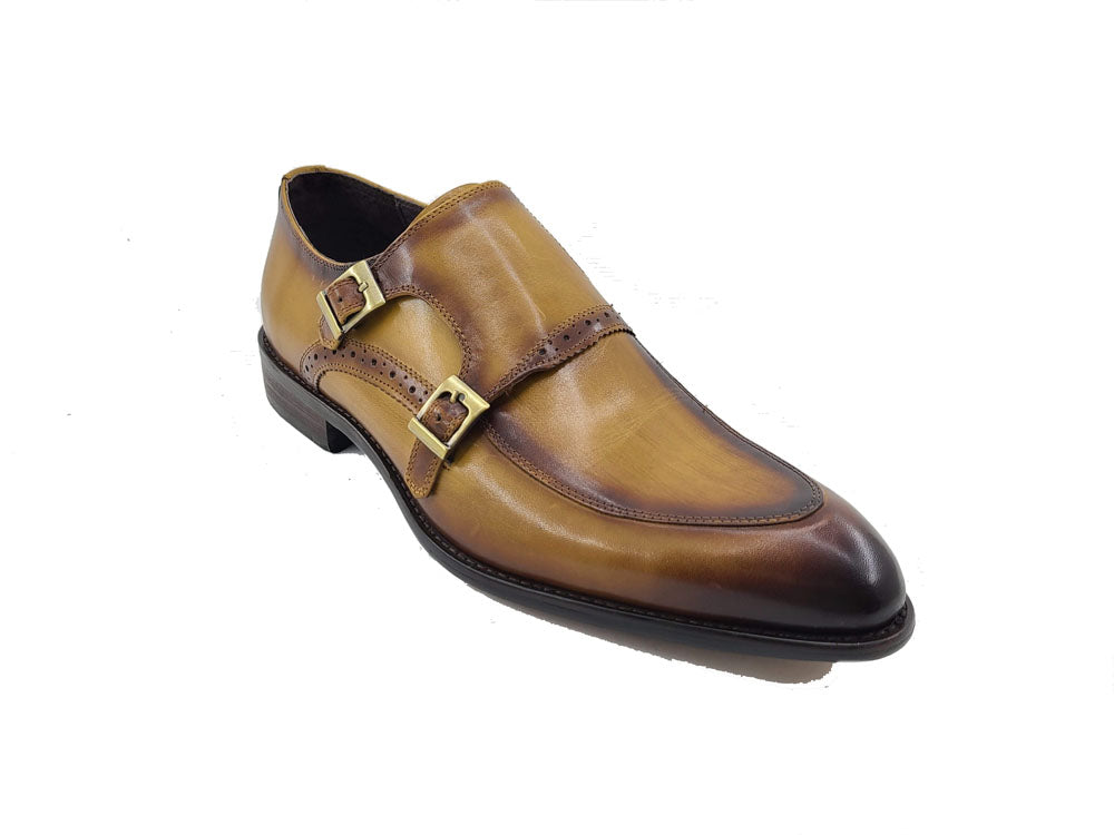 Two Tone Monk Strap Buckle Loafer