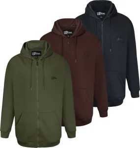 Uptheir 3 Pack Boom Time Zip Hoody Set - Green, Brown & Charcoal