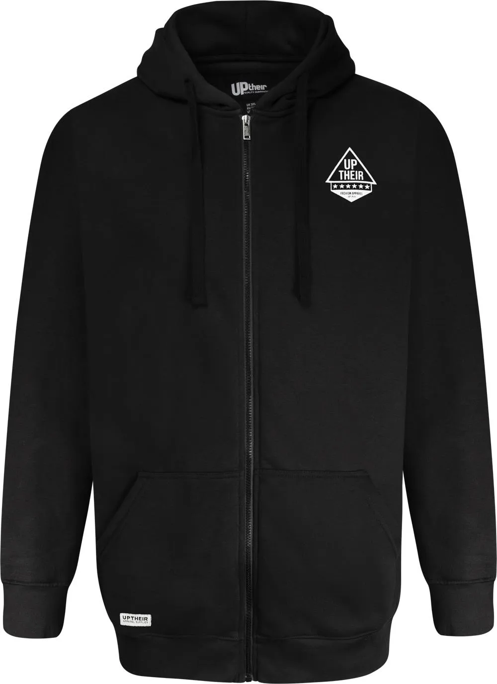 Uptheir Adderley Star Graphic Zip Hoody - Black