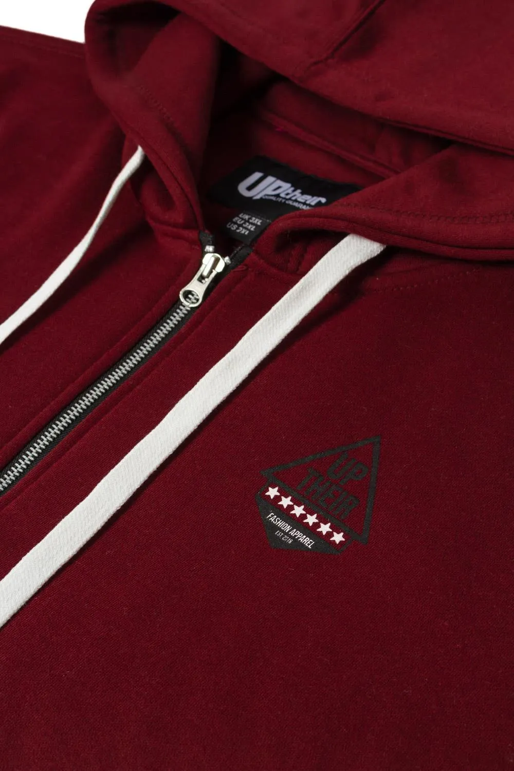 Uptheir Adderley Star Graphic Zip Hoody - Cabernet