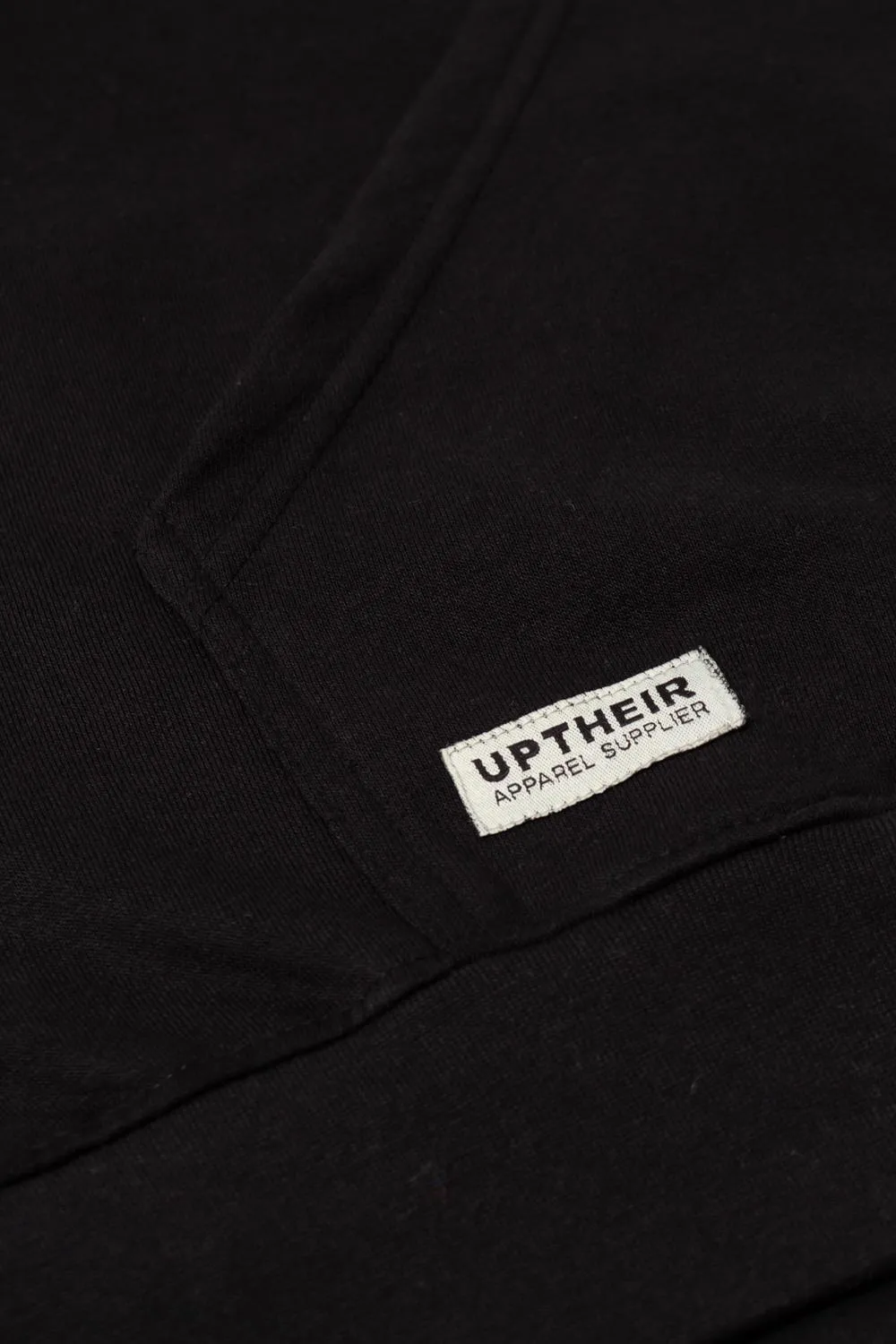 Uptheir Alder Contrast Colour Print Hoody - Black